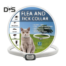 (Cat, white) Pet Flea Collar Adjustable Flea And Tick Collar for Cats Dogs 8 Months Long Term Protection Natural Pet Tick Collar