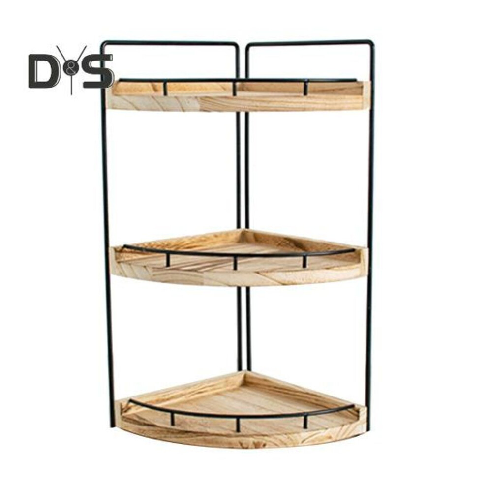(as the picture, Triple Layer) 2-tier Bathroom Counter Organizer Counter Corner Shelf Strong Load-bearing Easy To Assemble Bathroom Storage Rack