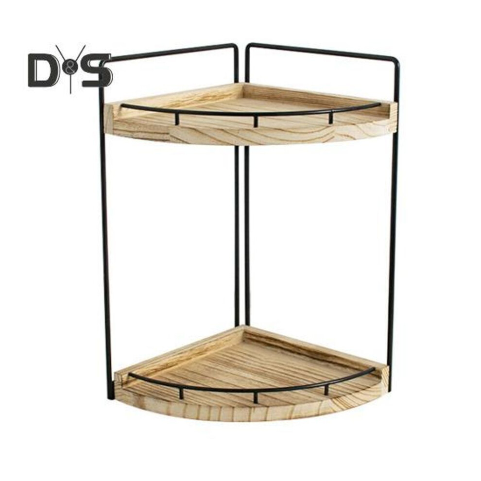 (as the picture, Dual Layer) 2-Tier Bathroom Counter Organizer Counter Corner Shelf Strong Load-bearing Easy to Assemble Bathroom Storage Rack
