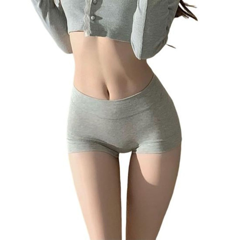(grey, XXXL) Women's Boyshort Panties Full Coverage Cotton Boxer Briefs Seamless Stretch Underwear