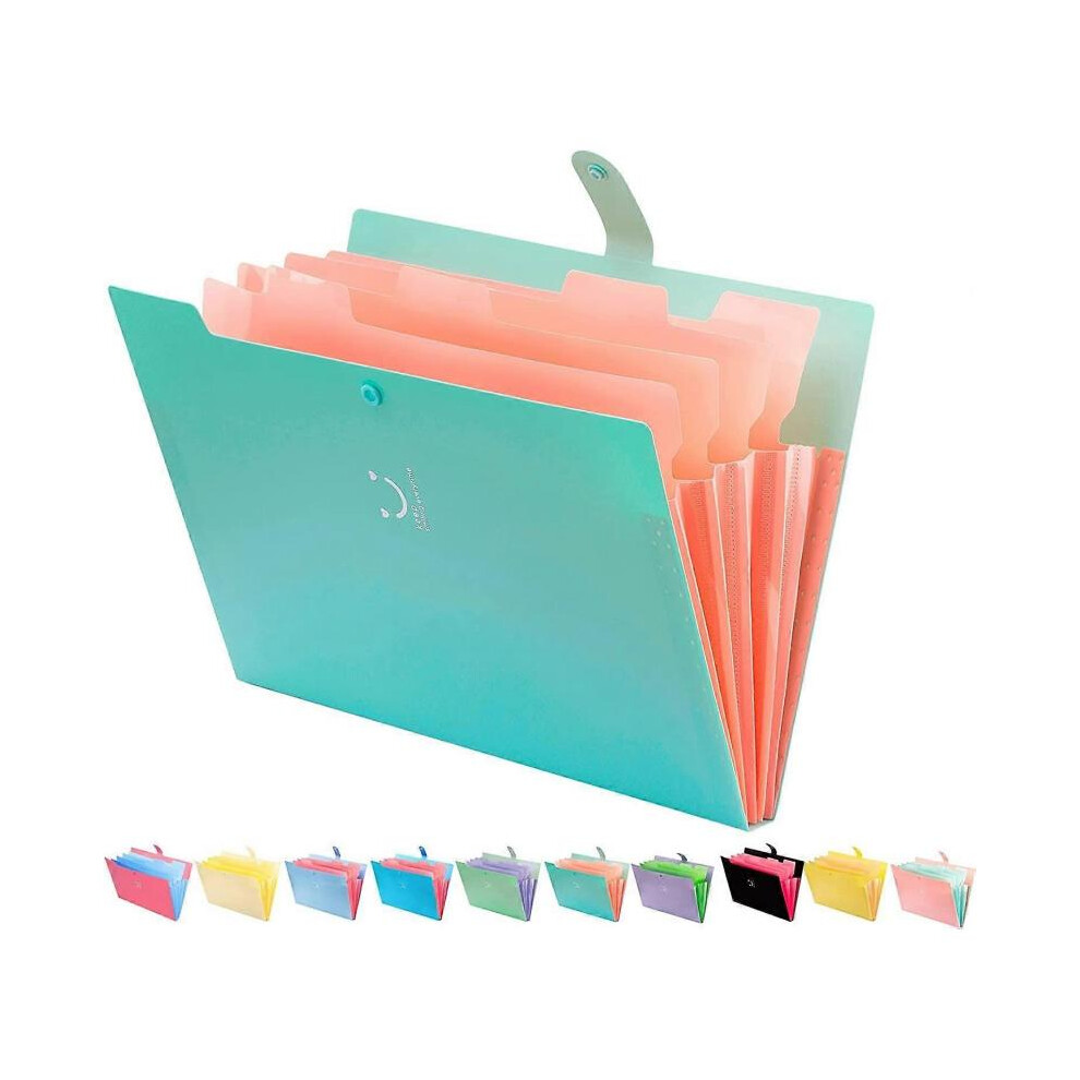 Expanding File Folder, Cute Folder for Important Documents 5 Pocket Folder Organizer