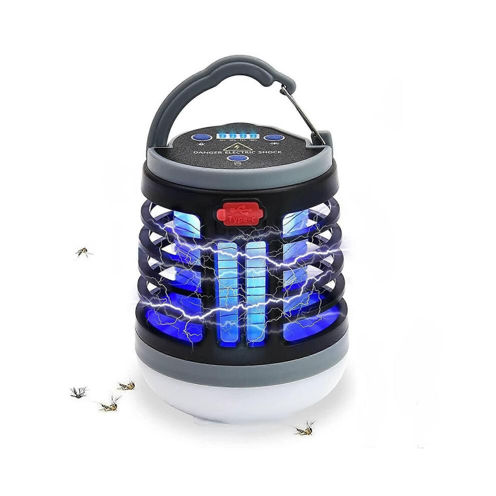 Mosquito Killer Light 800V Electric Bug Killer USB Rechargeable Camping Light Outdoor Mosquito Repellent with Camping Light Ant Killer