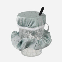 Waterproof Cup Cover Stretch Rubber Band Cup Cover with Straw Hole