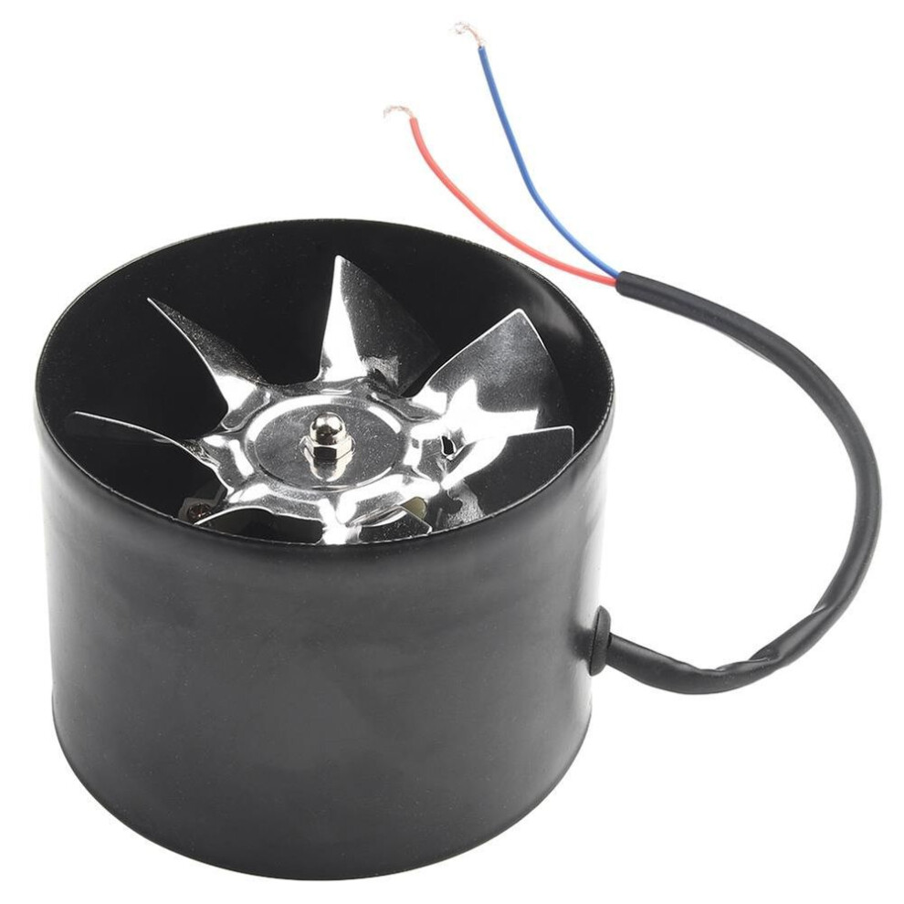 (black) 100 Mm Extractor Fan, Smoke Extractor Duct Fan 140 M3/h Inline Pipe Fan Quiet