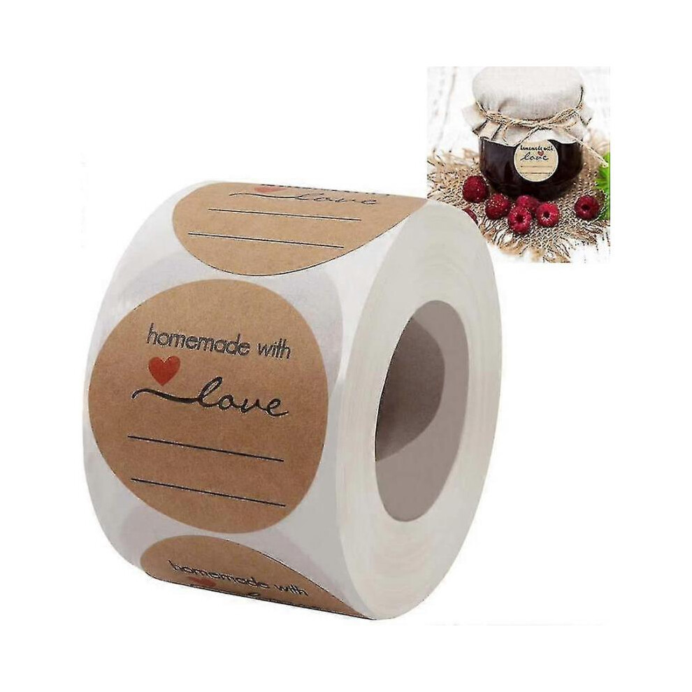 Round Labels for Jam and Jelly Jars (2" - 500/roll) with Writing Lines - Customisable Labels
