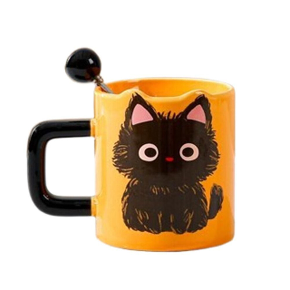 (Style 2) 380ml/400ml Ceramic Coffee Cup Creative Cartoon Animal Mug Drinkware Ceramic Meow Mugs  Drinkware