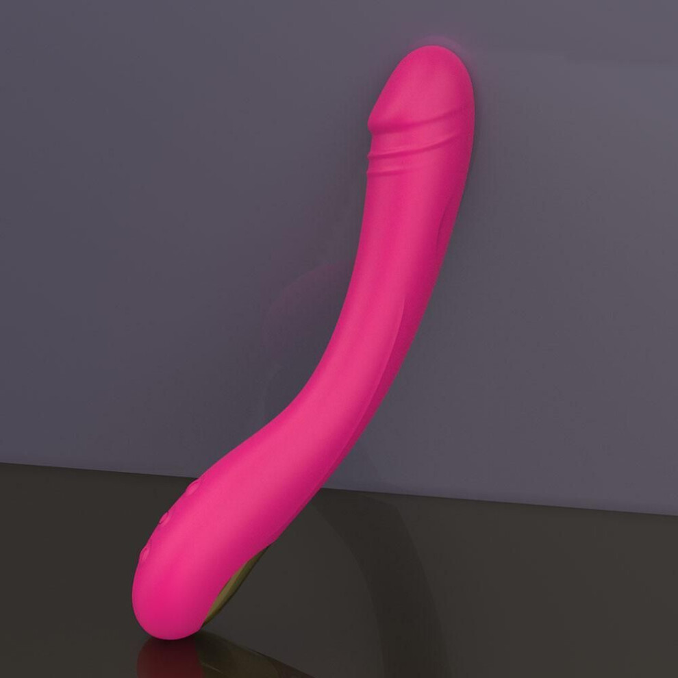 (rose red) Dildo Vibrator with 10 Frequencies Vaginal Massager, G-spot Massage Stick Soft Silicone Material Magic AV Stick Adult Products for Women