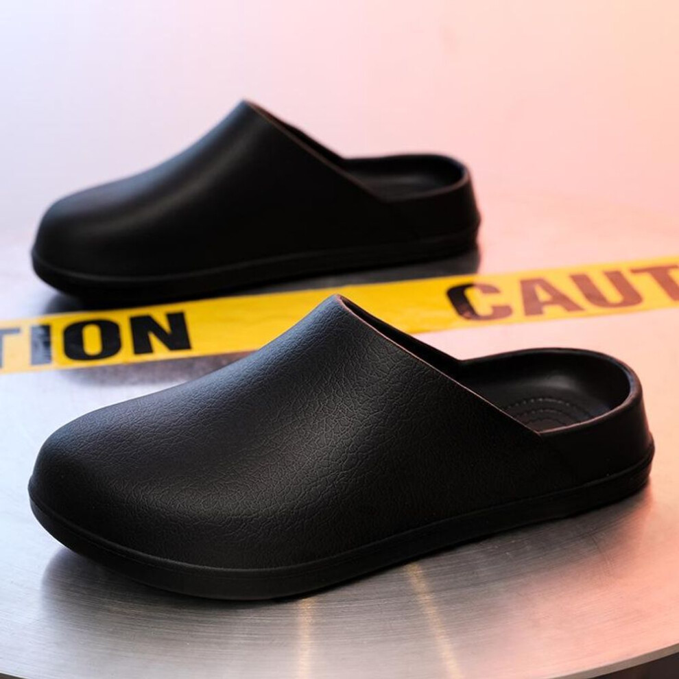 (black, 40-41) Men Women Slippers Couples Garden Clog Women Water Proof Chef Shoe Comfortable Sandal Slippers For Pet Workers Outdoor Fishing Shoes