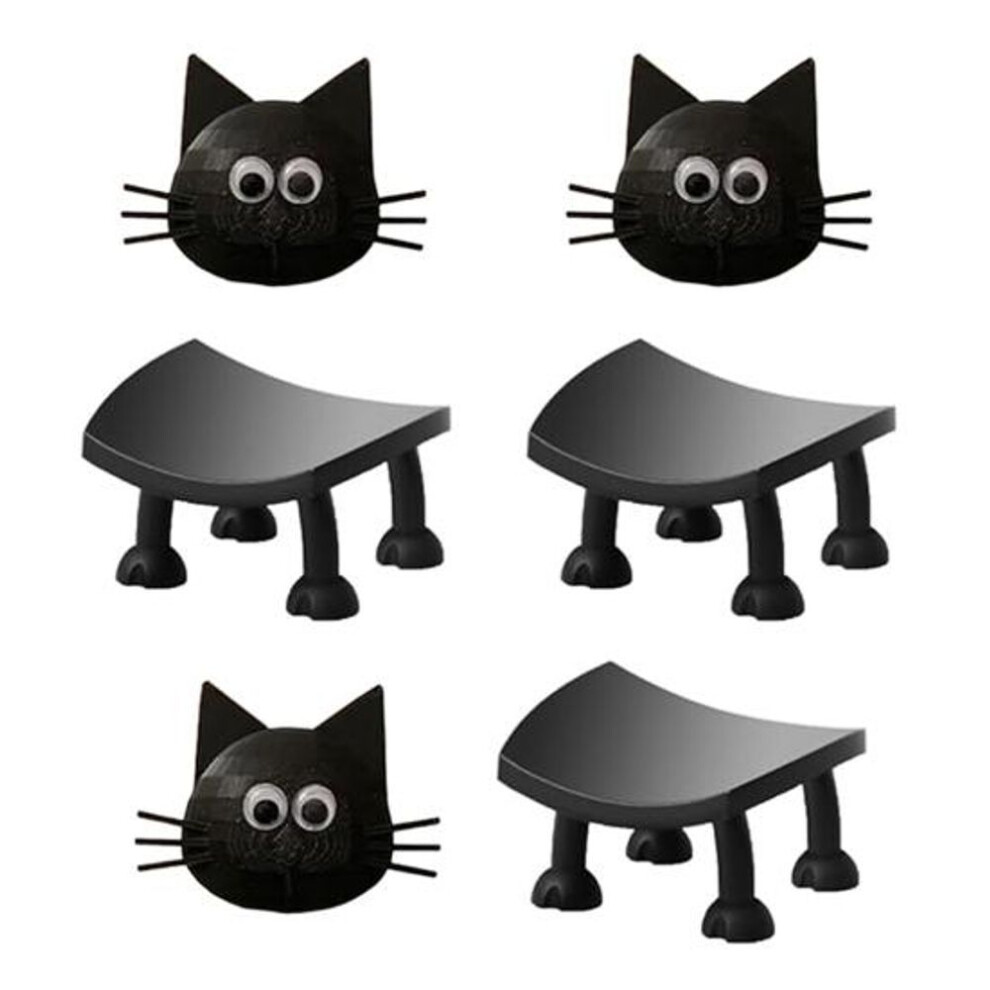 (as the picture, 3pcs) 2/3pcs Funny Toilet Paper Holder Versatile Placement Creative Cat Shaped Free-standing Toilet Roll Holder Bathroom Accessory