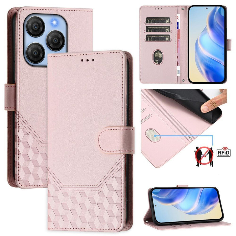 (pink, Blackview Oscal Tiger 12) Leather Case Wallet Durable Rfid Blocking Card Holders Shockproof Kickstand Protective Flip Cover For Blackview Wave 8 8c/shark9 5g/wave 6c/shark8
