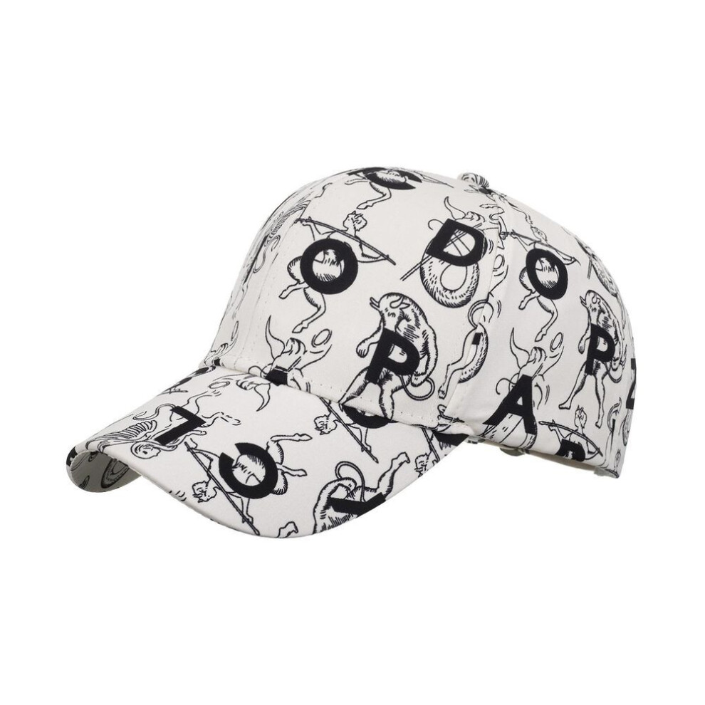 (white) Beach Men's and Women's Printed Alphabet Color Baseball Cap Spring Summer Autumn Outdoor Sunscreen Sun Cap Casual Cap