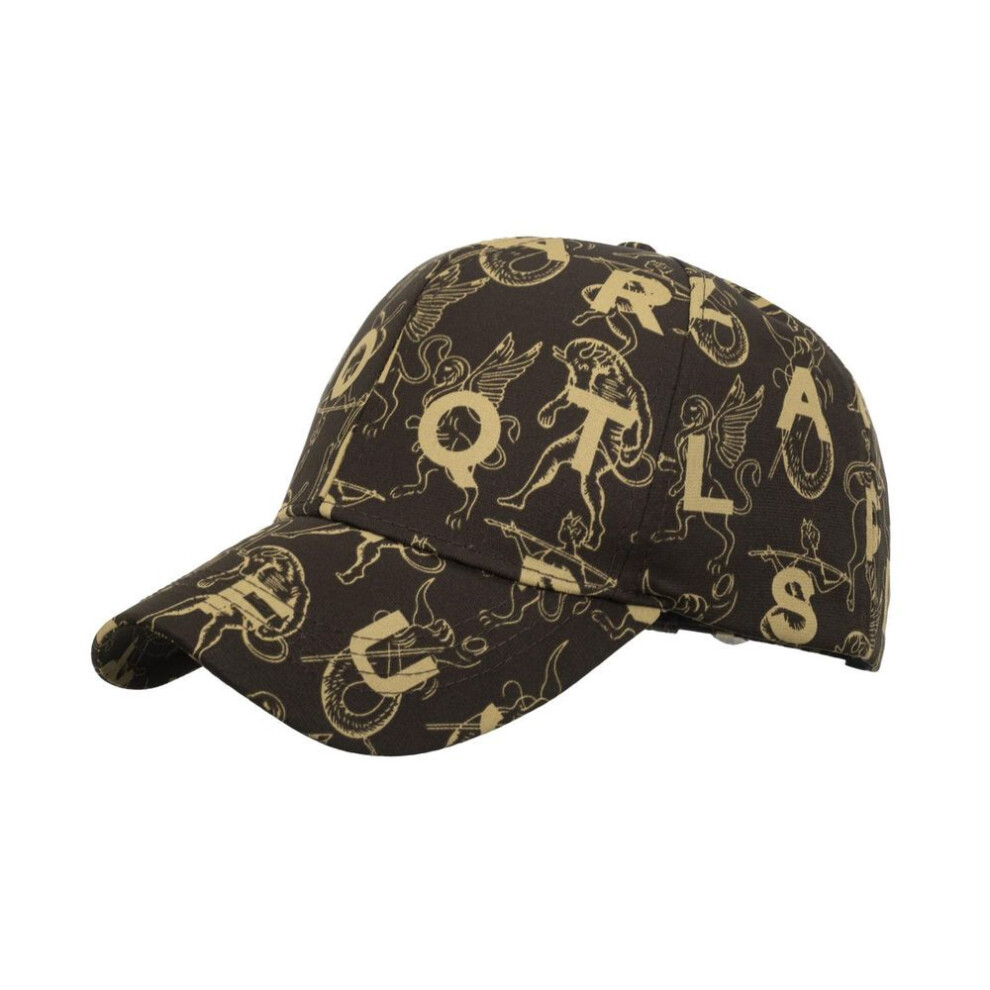 (dark brown) Beach Men's and Women's Printed Alphabet Color Baseball Cap Spring Summer Autumn Outdoor Sunscreen Sun Cap Casual Cap