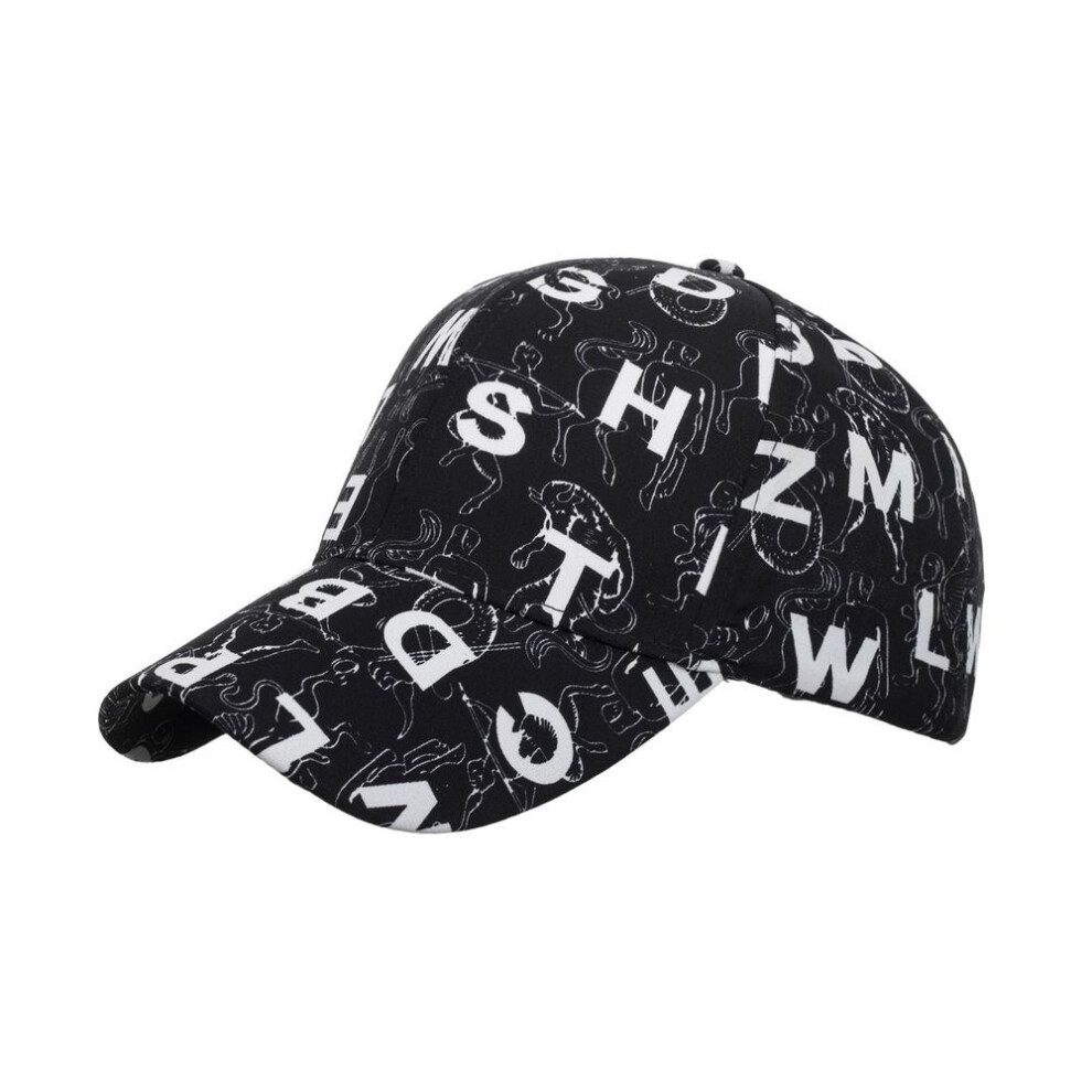 (black) Beach Men's and Women's Printed Alphabet Color Baseball Cap Spring Summer Autumn Outdoor Sunscreen Sun Cap Casual Cap