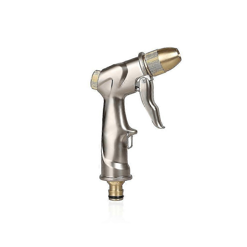 Robust high-pressure metal spray nozzle, 4 spray modes for watering plants and lawns