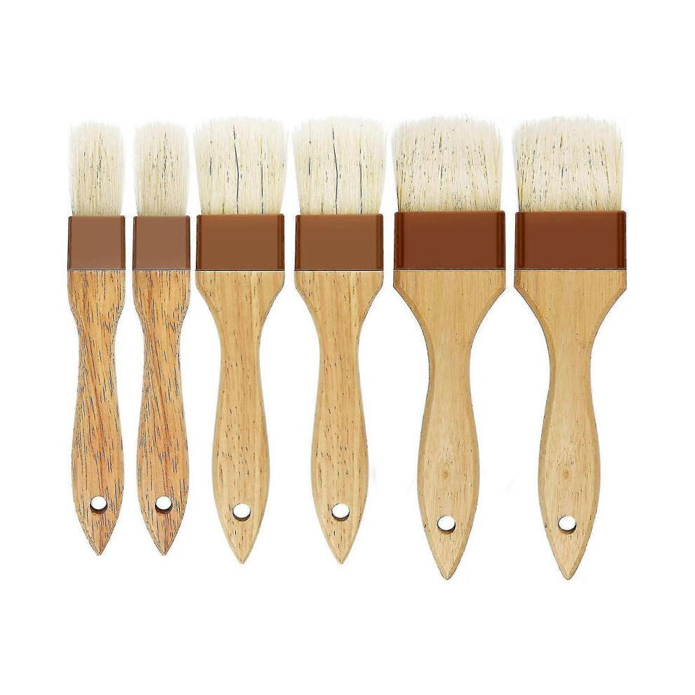 6 Pieces Pastry Brushes Basting Oil Brush With Boar Bristles And Beech Hardwood Not,Specified