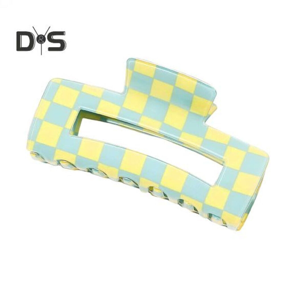 (as the picture, C) 1/4Pcs Women Hair Claws Strong Fixation Plaid Pattern Design Hair Clips Versatile Lattice Hair Accessories
