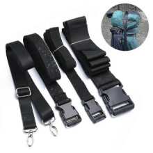 Backpack with adjustable sternum strap and emergency whistle buckle, compatible with universal straps for outdoor use