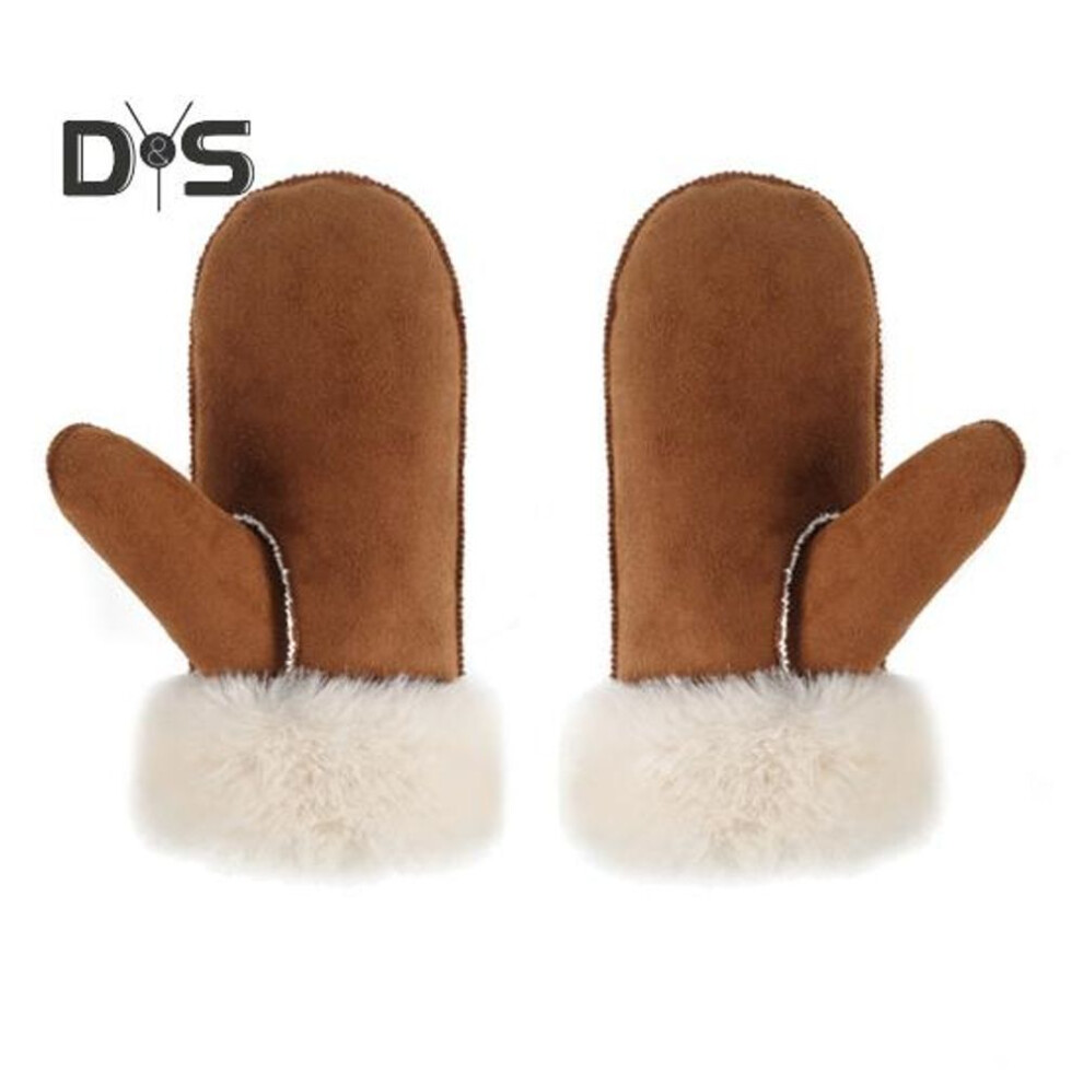 (as the picture, B) Unisex Winter Hat Gloves Thickened Fleece Lined Ear Protection Windoroof Gloves Faux Rabbir Fur Heat Retention Outdoor Skiing Skating Snowboarding