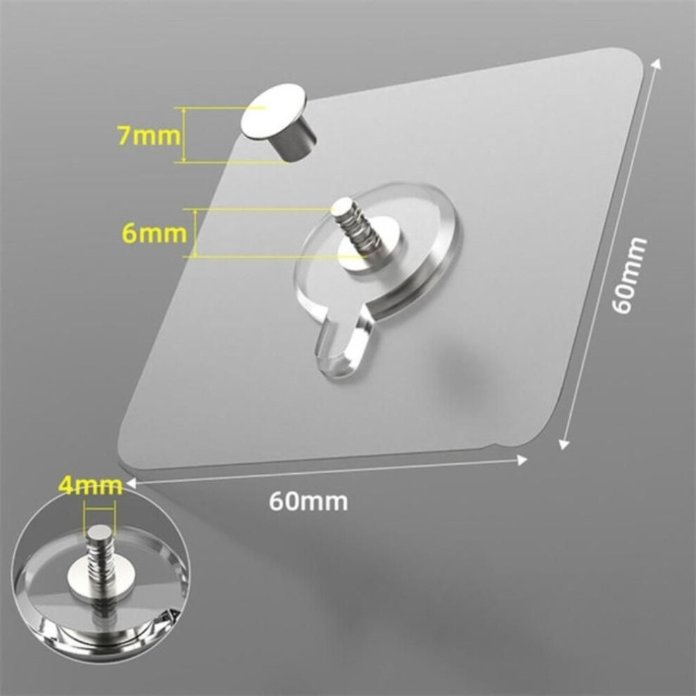 (16Set) Adhesive Nails Wall Hook Punch-Free Wall Hanger For Photo Frame Hanging Clock Nail Holder Kitchen Bathroom Storage Hooks