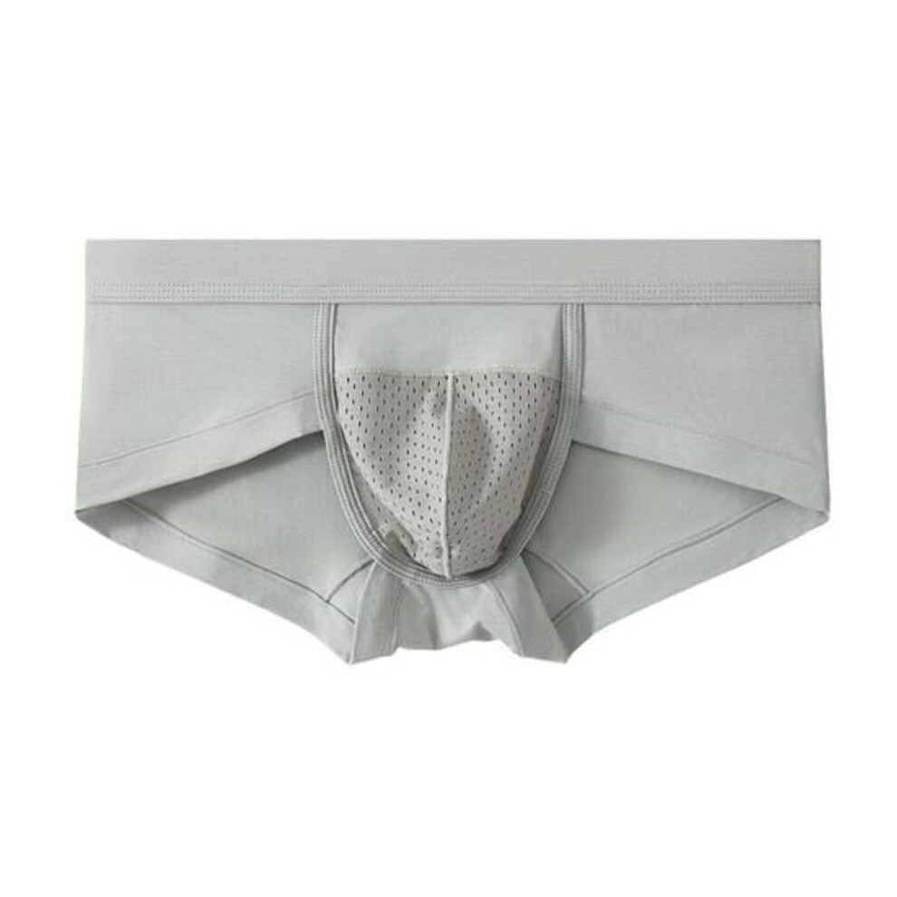 (cyan, XXL) Men Briefs Modal Fabric High Elasticity Breathable Underwear U-Convex Mid-Waist Design Panties Daily Wear