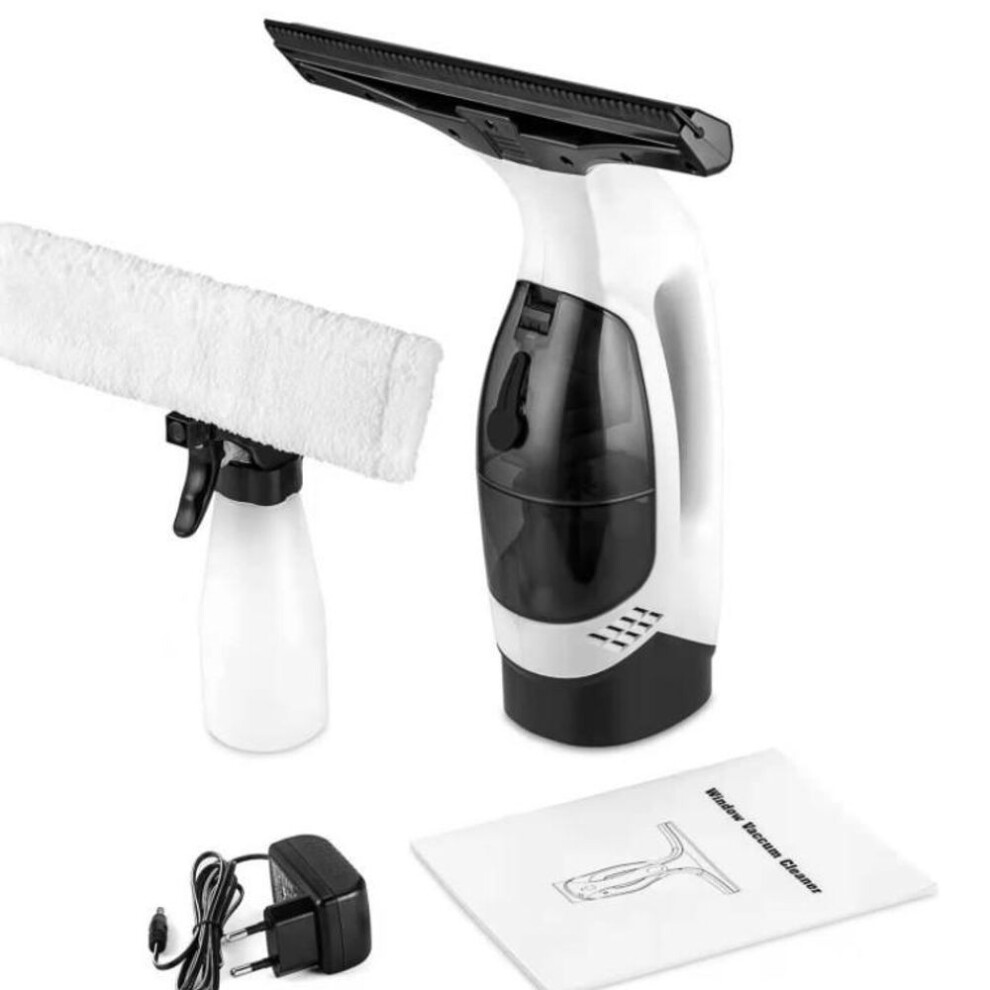 Cordless Window Vacuum Cleaner Kit with 10-inch Squeegee Blade for Showers and Glass, 2200mAh Electric Tool Set