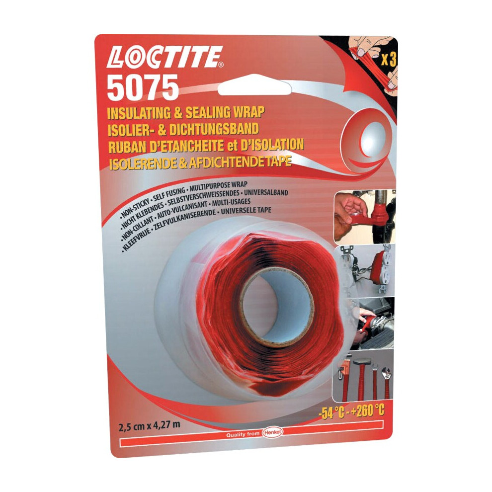 5075 Red Insulating & Sealing Wrap Tape - 25mm x 4.27M