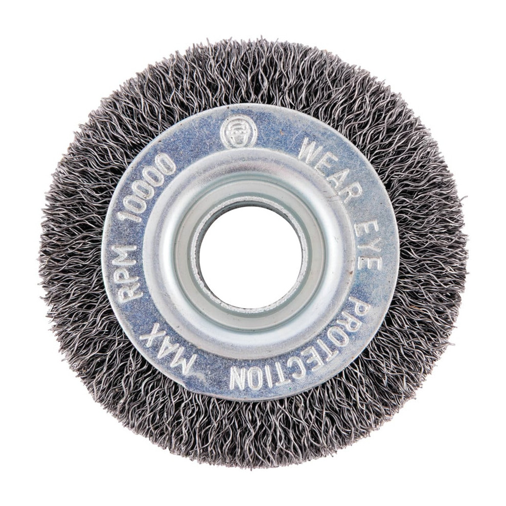 Industrial Rotary Wire Brush - Crimped - 30 SWG - 80 X 22 X 20MM