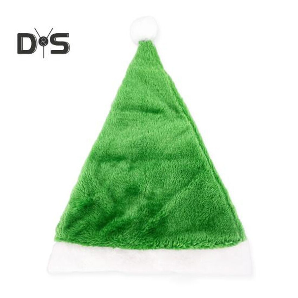 (green) Santa Hat for Women Men Plush Velvet Christmas Hats Soft Holiday Dress-up Accessory for New Year Party Supplies