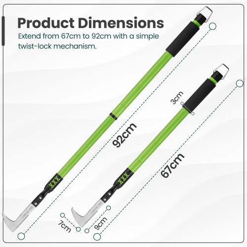 Steel Garden Patio Weeder Extendable Long Handle 2