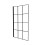 NES Home 800mm Square Bath Screen Black Profile With Grid Glass Reversible | Sheen 6
