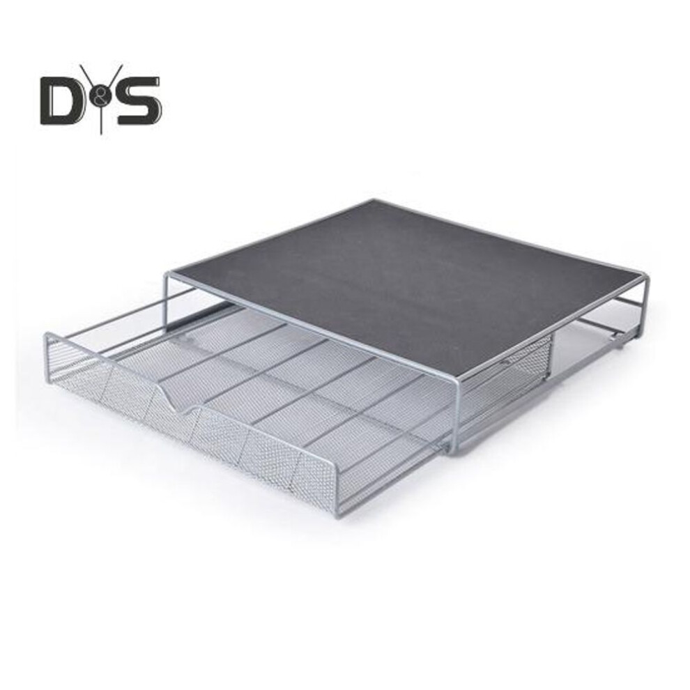 (grey) Coffee Pods Drawer Organizer 36 Pods Holder Heavy Duty Metal Storage Stand For K-cups Kitchen Counter Coffee Accessories