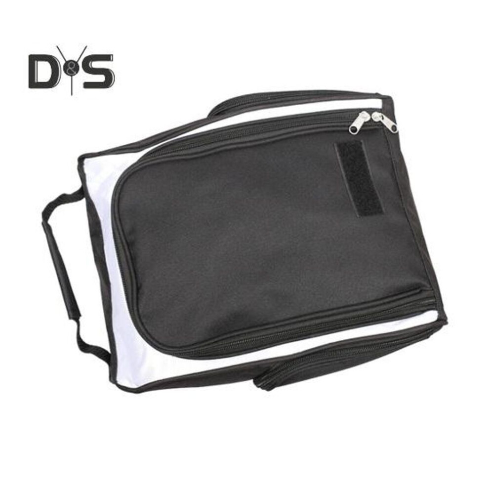 (black white) Golf Shoe Bag with Ergonomic Handle Large Capacity Zipper Closure Waterproof Sport Shoe Carrier Bag with Side Pocket