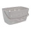 JVL Plastic Hanging Peg Basket, Grey 2
