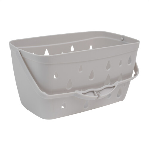 JVL Plastic Hanging Peg Basket, Grey 1