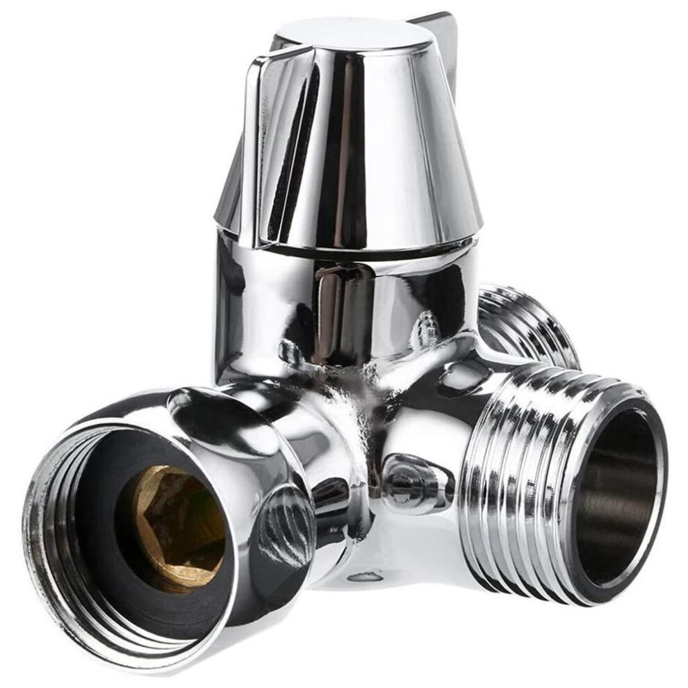 Brass Diverter Splitter Switch T-adapter Toilet 1/2 Inch Valve 3 Way Water Home Hose Replacement Bath Bathroom