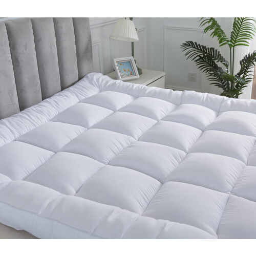 (Super-King) Luxury Mattress Topper Microfiber Extra Deep (Thickness 5CM) Microlite Box Constructed Stitched