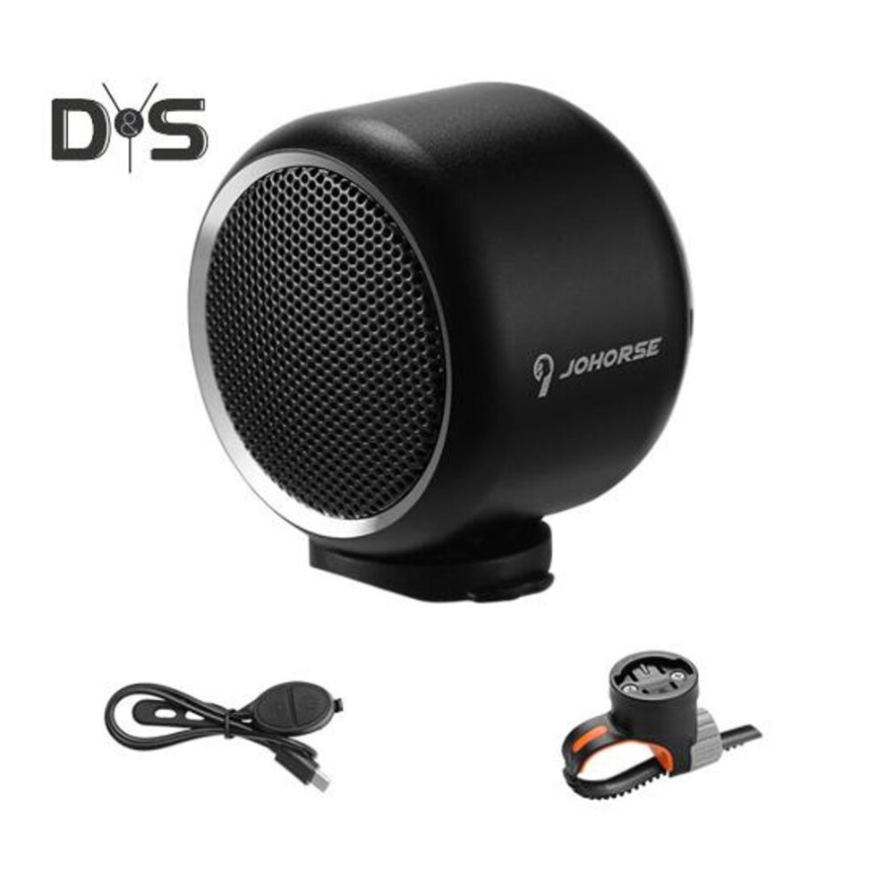 (black) Bluetooth-compatible Speaker Waterproof Compact Design Rechargeable Wireless Bike Horn Portable Mini Speaker