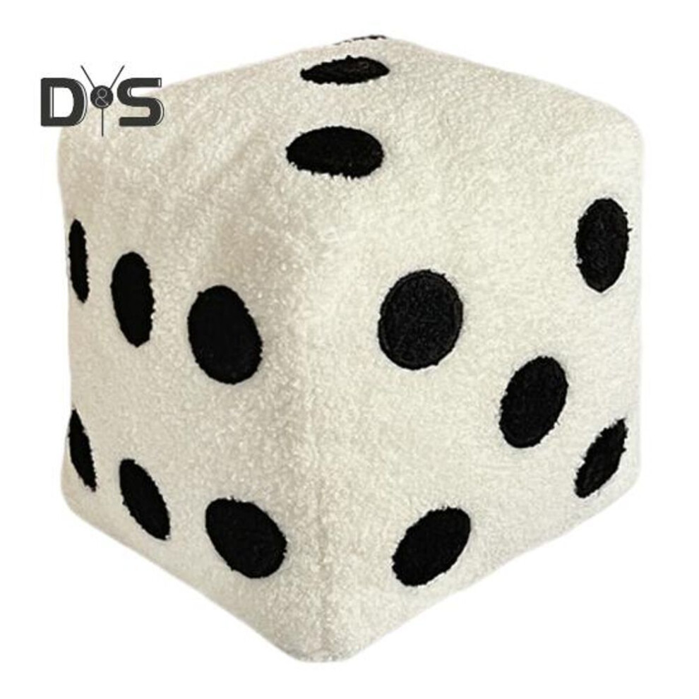 (white, 20x20cm) Dice Pillow Simulation Dice Plush Pillow Cubic Cube Plush Cushion Stuffed Sofa Back Support Cushion Office Car Bedroom Decor Pillow