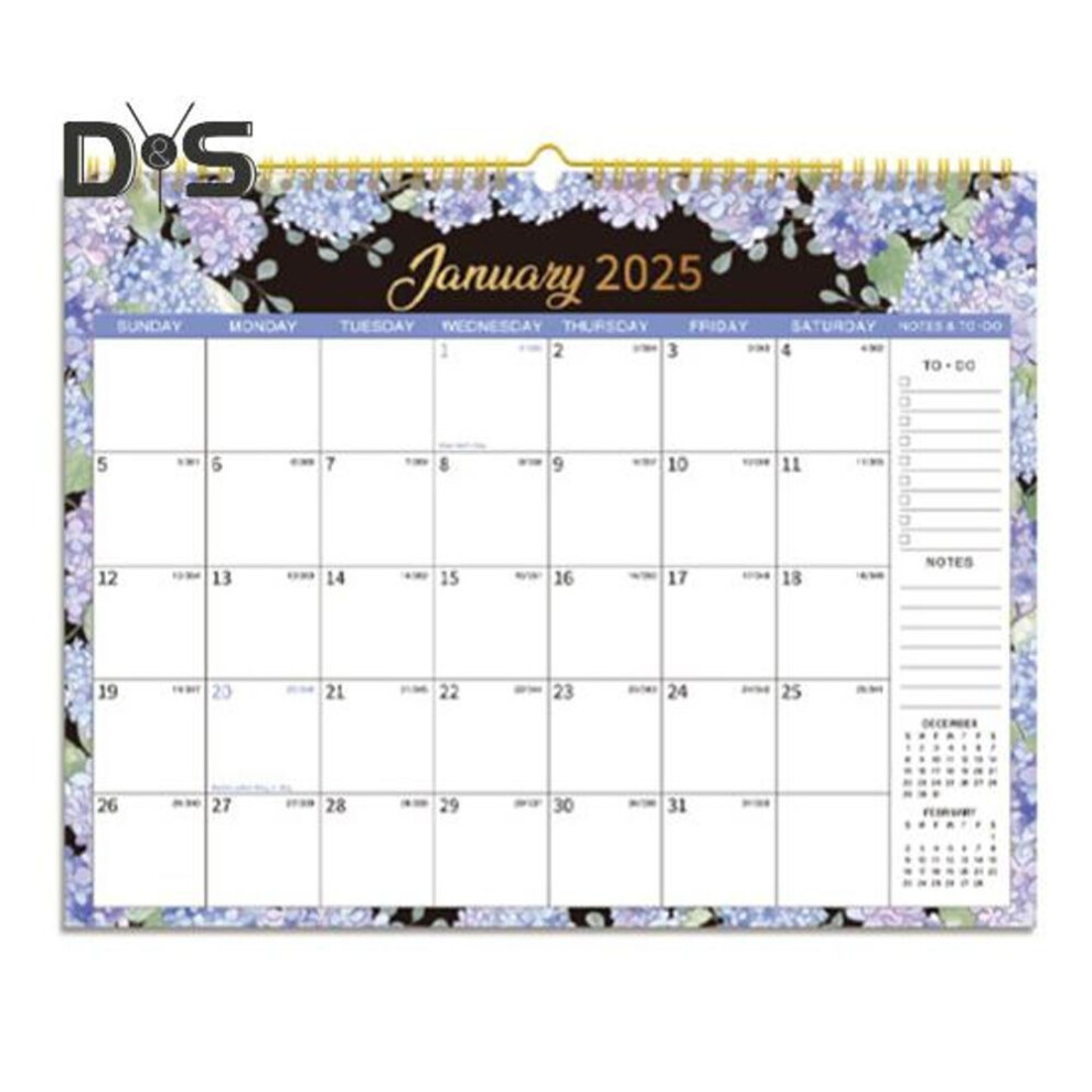(as the picture, C) 2025 Wall Calendar Monthly Daily Planner 12-month Schedule Organizer Wall Hanging Decoration For Home Office
