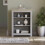 Vida Designs (Grey & Oak) Arlington 3 Tier Bookcase Shelf Library Storage 6