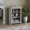 Vida Designs (Grey & Oak) Arlington 3 Tier Bookcase Shelf Library Storage 1