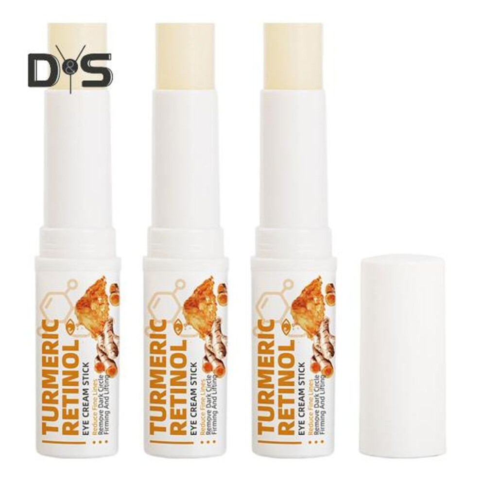 (as the picture, 3pcs) 1/2/3pcs Turmeric Eye Cream Stick For Deep Hydration Retinol Eye Balm Stick Hydrating Nourishing Eye Cream For All Skin Types