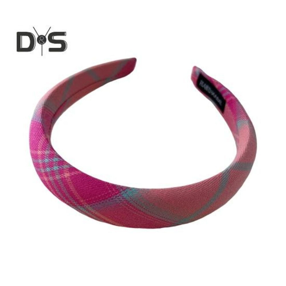 (as the picture, A) Padded Plaid Women Headband Wide Hair Band Lightweight Anti-slip Hair Loop Fall Winter Girls Hair Accessories Headwear Photo Props