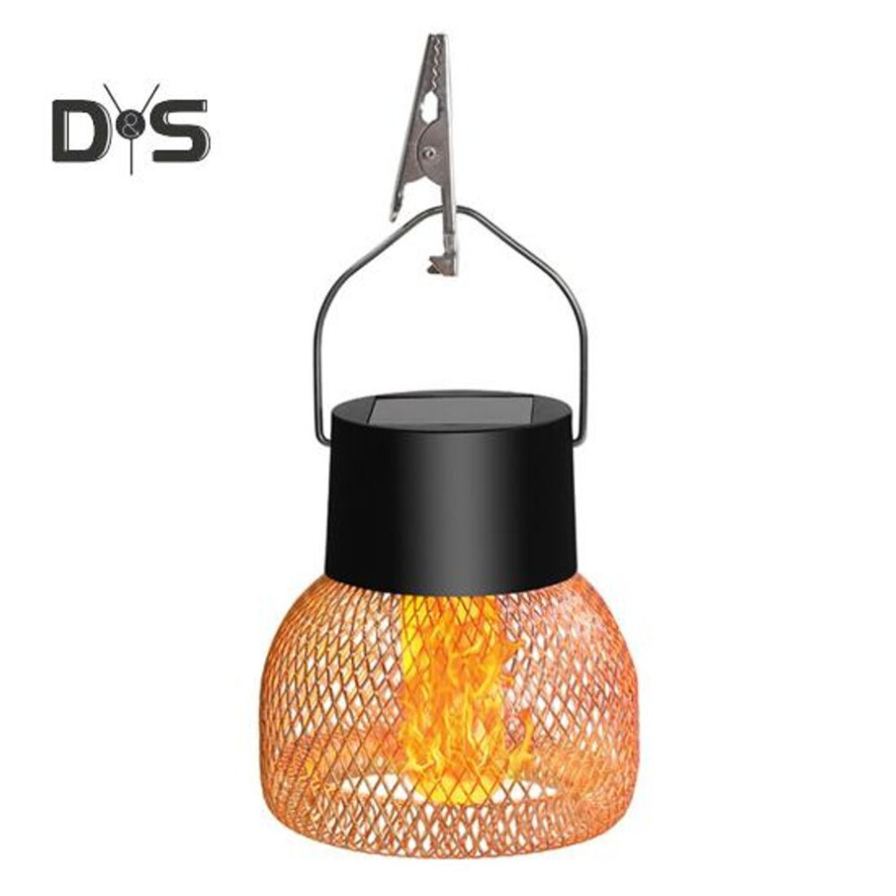 (as the picture, 1pc) 1/4pcs Led Solar Garden Lights Super Bright Auto Charging Outdoor Waterproof Solar Hanging Lights With Flickering Flame