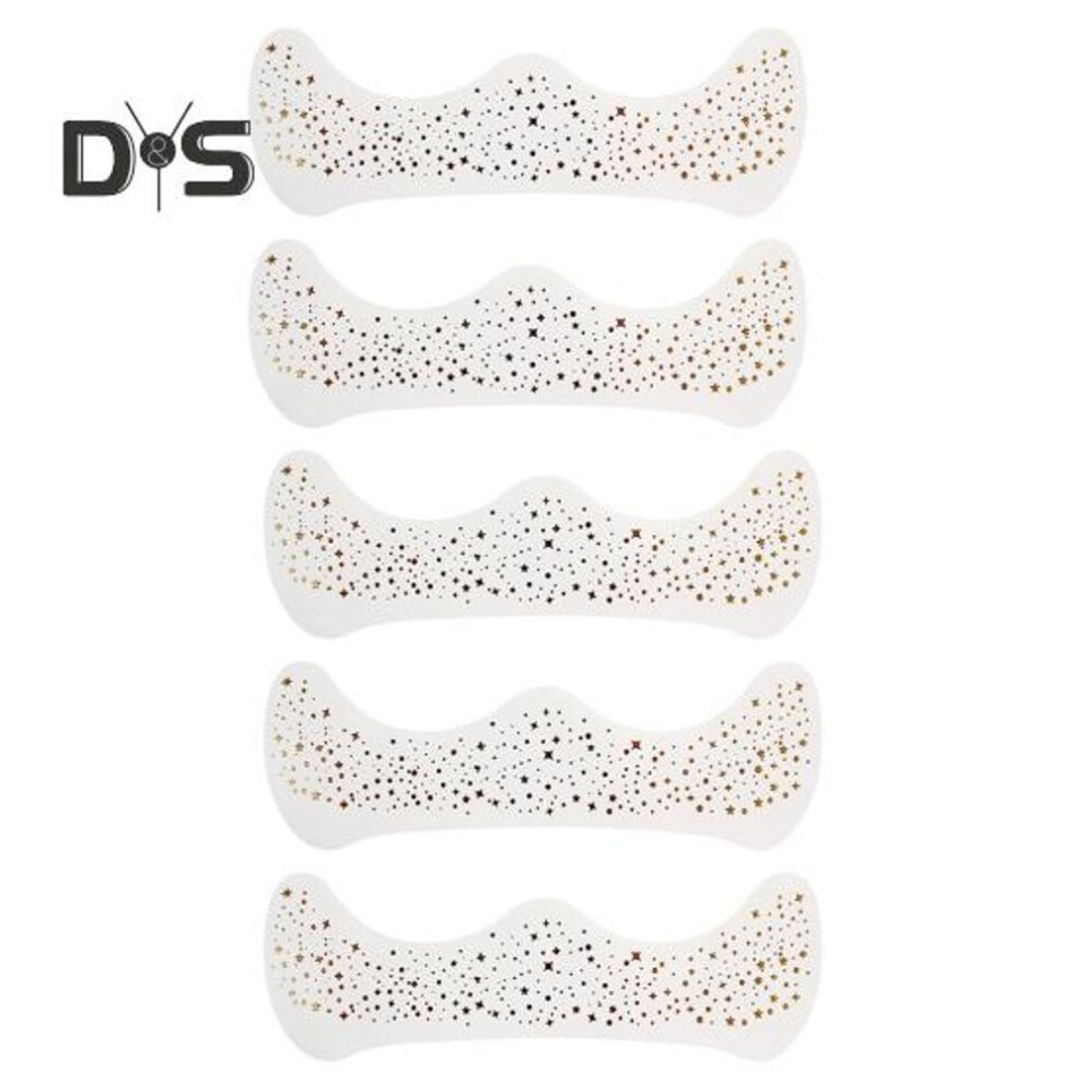 (as the picture, A) 5/20Pcs Glitter Freckle Patch Face Tattoo Stickers Waterproof Sparkling Makeup Stickers Speckles Easy to Apply Cute Glitter Makeup Accessories for