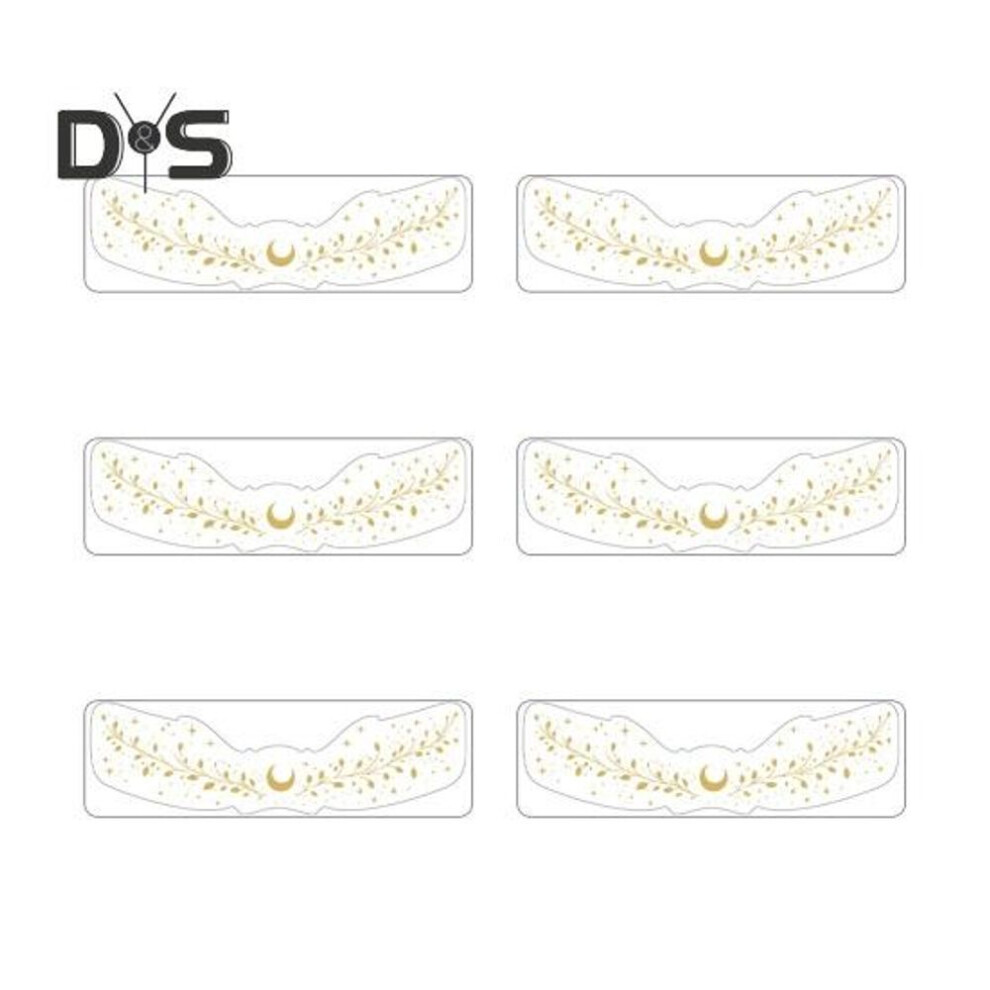 (as the picture, K) 6pcs Gold Glitter Freckles Face Tattoo Stickers Waterproof Artificial Freckle Patches Shimmering Makeup Speckles For Glamorous Look Festive Sparkling