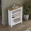 Vida Designs (White & Oak) Arlington 3 Tier Bookcase Shelf Library Storage 5