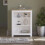 Vida Designs (White & Oak) Arlington 3 Tier Bookcase Shelf Library Storage 6