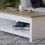 Vida Designs (White & Oak) Arlington Coffee Table with Bottom Shelf Storage 5