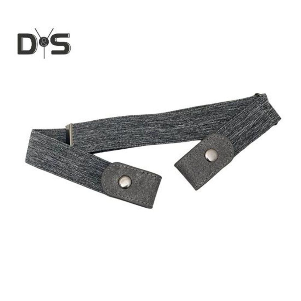 (grey) Lazy Belt Comfortable Elastic Design Faux Leather Waistband Adjustable Fit Invisible Jeans Belt Daily Wear
